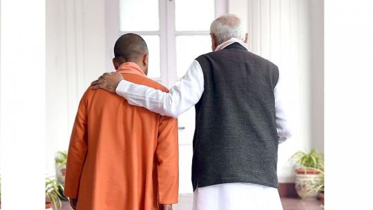 modi yogi fractional fight this photo is taken from thestateman