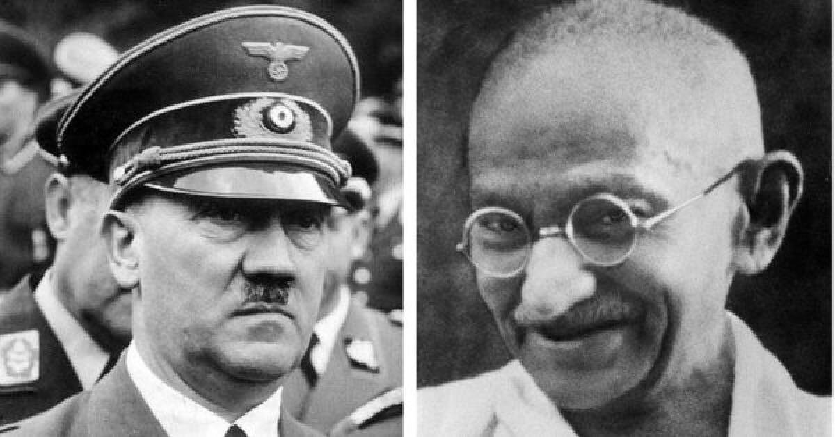 महात्मा गान्धी र एडोल्फ हिट्लर 